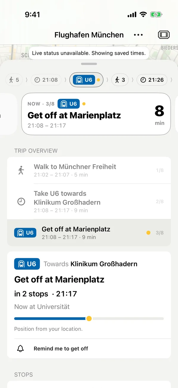 Live-Fahrt